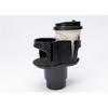 Multifunctional Black Carbon Fiber Color Car Storage Box Cup Holder Organizer X1