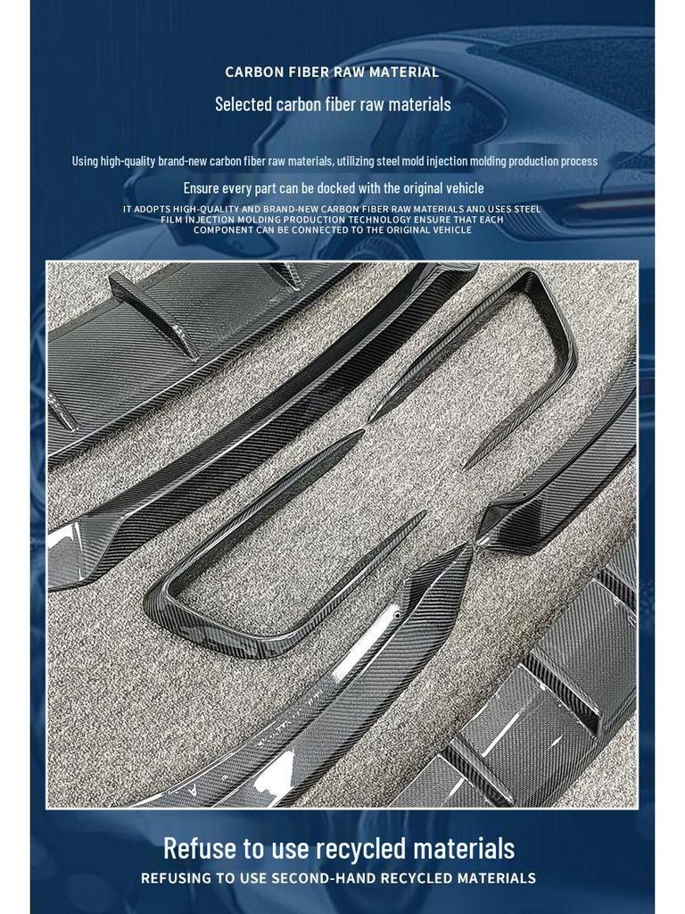 Carbon Fiber Body Kit: Grille and Side Skirt Accessories for Maserati Levante (2016-2023)