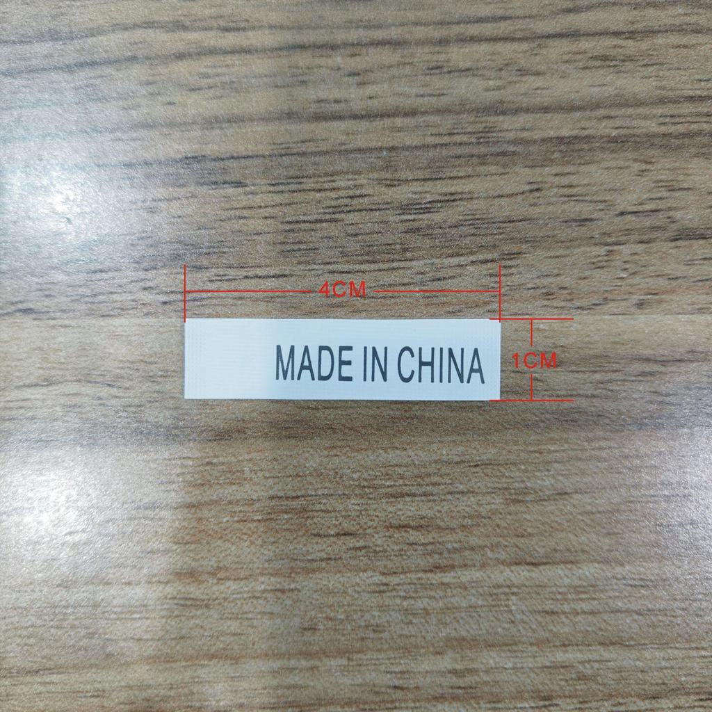 Universal Clothing Care Label - Made In China