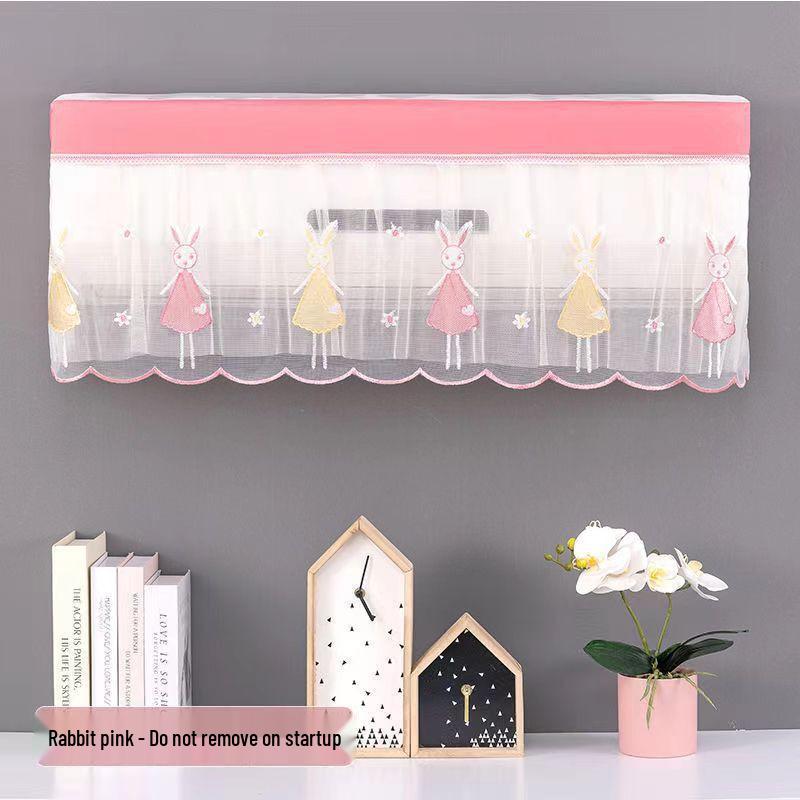 Lace Windproof Air Conditioner Dust Cover: Prevents Direct Blowing, Ideal for Hanging and Postpartum Use.