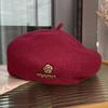 Wool Beret Women'S Versatile Face Small Three-Dimensional Stylish Bud Hat Japanese Literary And Artistic Painter Hat