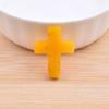 Rosenquarz Kreuz Anhänger Charme Halskette - Explosionsgeschützt Naturstein DIY Schmuckzubehör