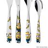 WMF Minion Cutlery Stainless W1286076040 Kids' Set, 4-Piece Set, Child-Friendly, Dishwasher-Safe, Steel,