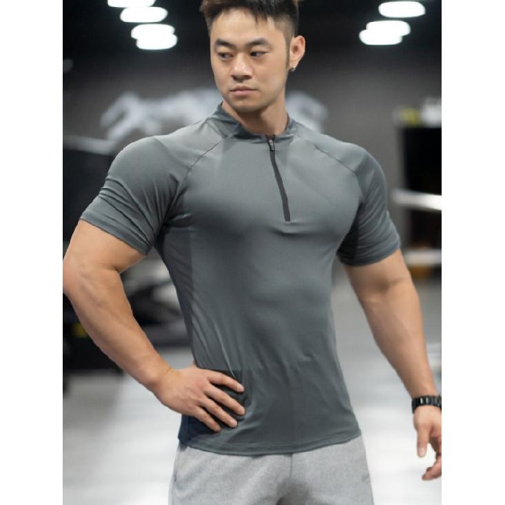 Nové pánské polo tričko vyrobené z čisté bavlny se spadlými rameny vysoce kvalitní, volný střih pro fitness, univerzální pro každodenní cvičení, s krátkým rukávem, pro volný čas