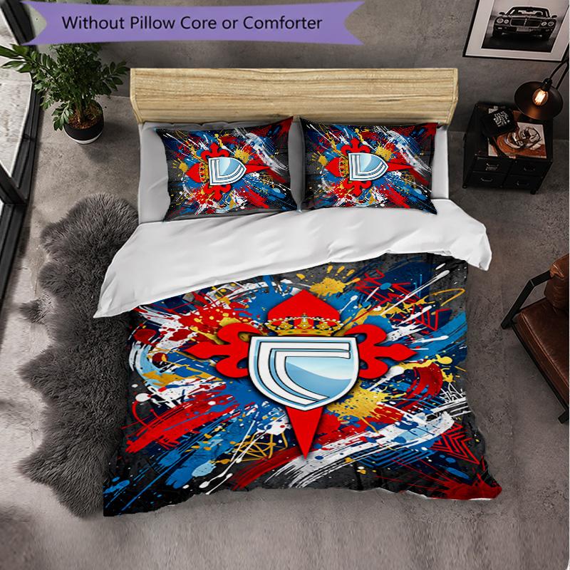 Celta Vigo FC Themed Bedding 3Pcs Duvet Cover Set Decorative Bed Linen For Teen Room Home Decoration
