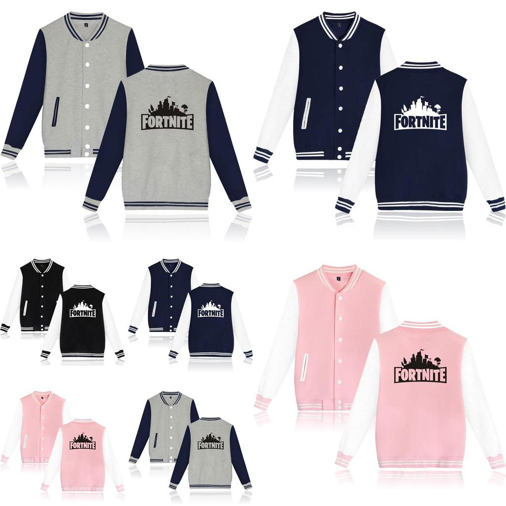 Plus Menwomen Autumn Size Buttons Sweatshirt Fortnite Fashion Jackets Baseball