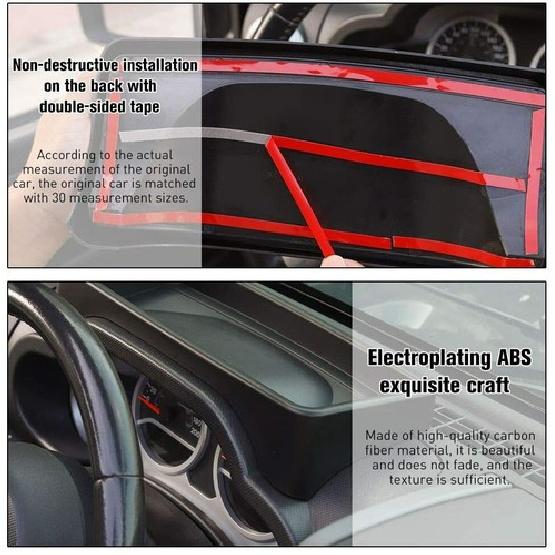 Inner Dashboard Storage Tray Box Trim Case Cover for Jeep Wrangler JK JKU 07-10