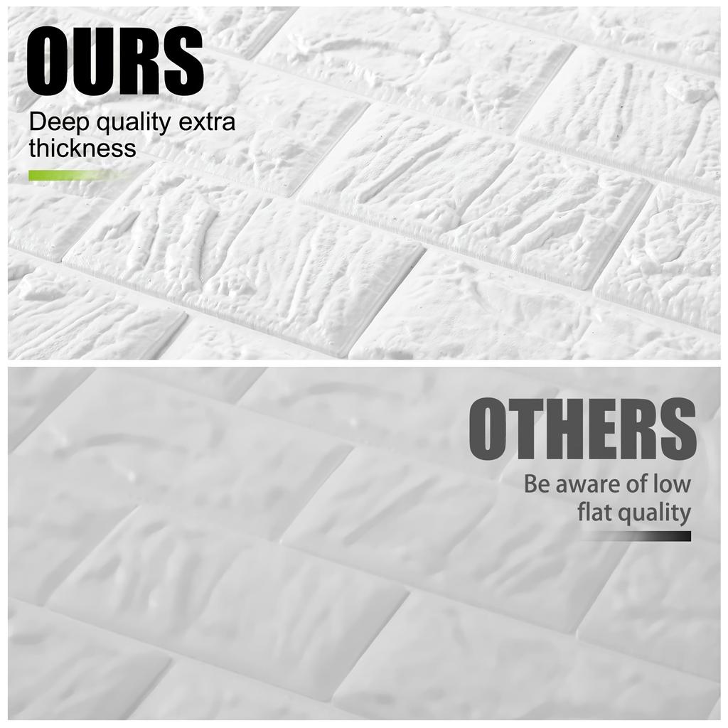 10-50pcs 38.5X35cm Self-Adhesive Imitation Brick Wallpaper Waterproof Moisture-proof Home Background Removable Wall Decoration