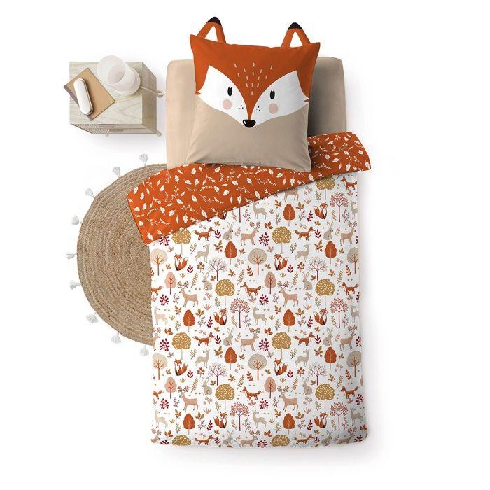 Housse de couette + 1 taie 140 x 200 cm enfant le renard