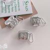 Cool Electroplated Silver Bow Earphone Case Compatible with Pro/1 Apple Earphone Case AirPods 1/1/1/1