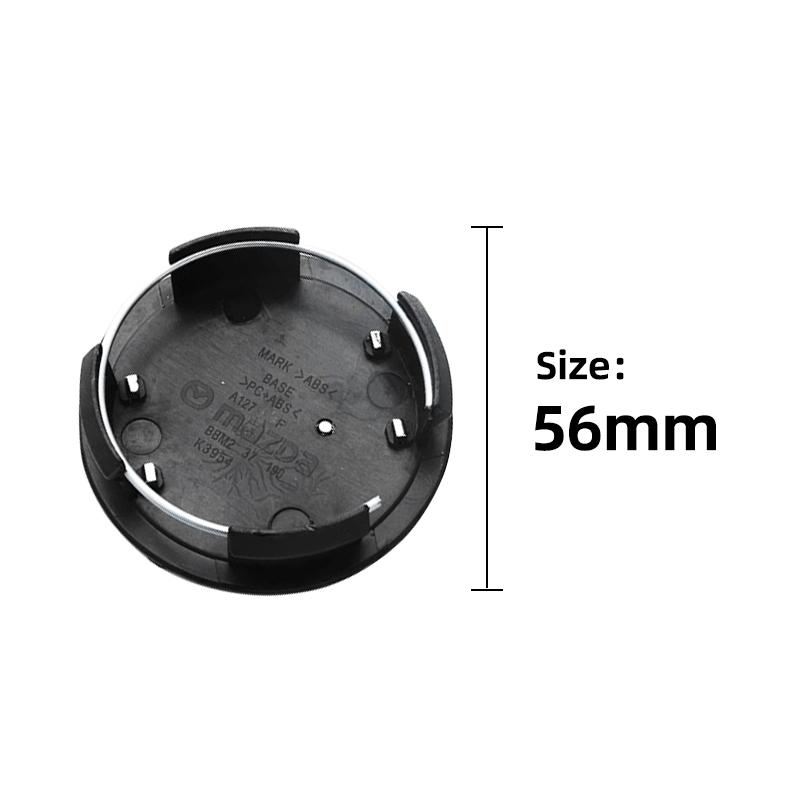 4 pezzi 56mm Coprimozzo Centrale Ruota Auto Emblema Decalcomania Adesivo Ruota Per Mazda 3 6 Atenza Axela Demio CX3 CX5 MP MS RX8 Articoli Auto