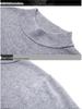 Men's Autumn Winter Round Neck Semi-High Neck Sweater - Middle-Aged & Young Knitted Base Layer Shirt