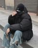 Trendy American-Style Winter Quilted Hooded Cotton Jacket for Men and Women - Windproof, Casual, All-Match Coat.