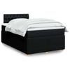 Vidaxl Continental Bed With Mattress, Black, Fabric, 120X200 Cm