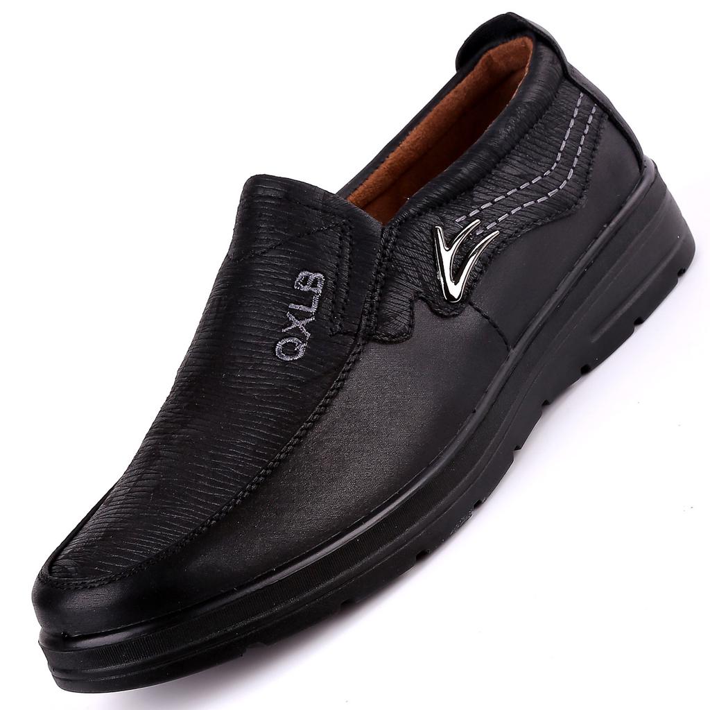 Fashion New Trademark Size 38-48 Upscale Men Casual Shoes Fashion Leather Shoes for Men Spring Autumn Men'S Flat Shoes Driving Sneakers