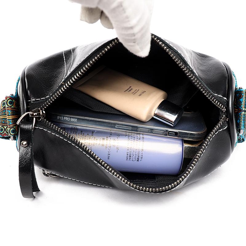 Модная маленькая сумочка с рисунком масла и воска — фото 7