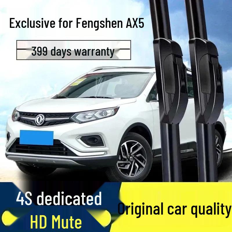 Compatible Dongfeng Fengshen AX5 Frameless Wiper Blades (2017-2019) Front & Rear Set (Front Wipers)