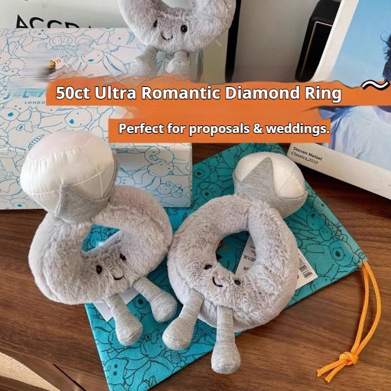 Jellycat Open Ring Style Plush Toy Proposal Wedding Valentine's Day Gift Soft PP Cotton Material Girlfriend Xmas Gift