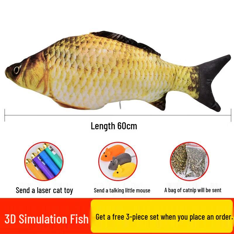 YOUNGER PET Catnip Fish Toy Set