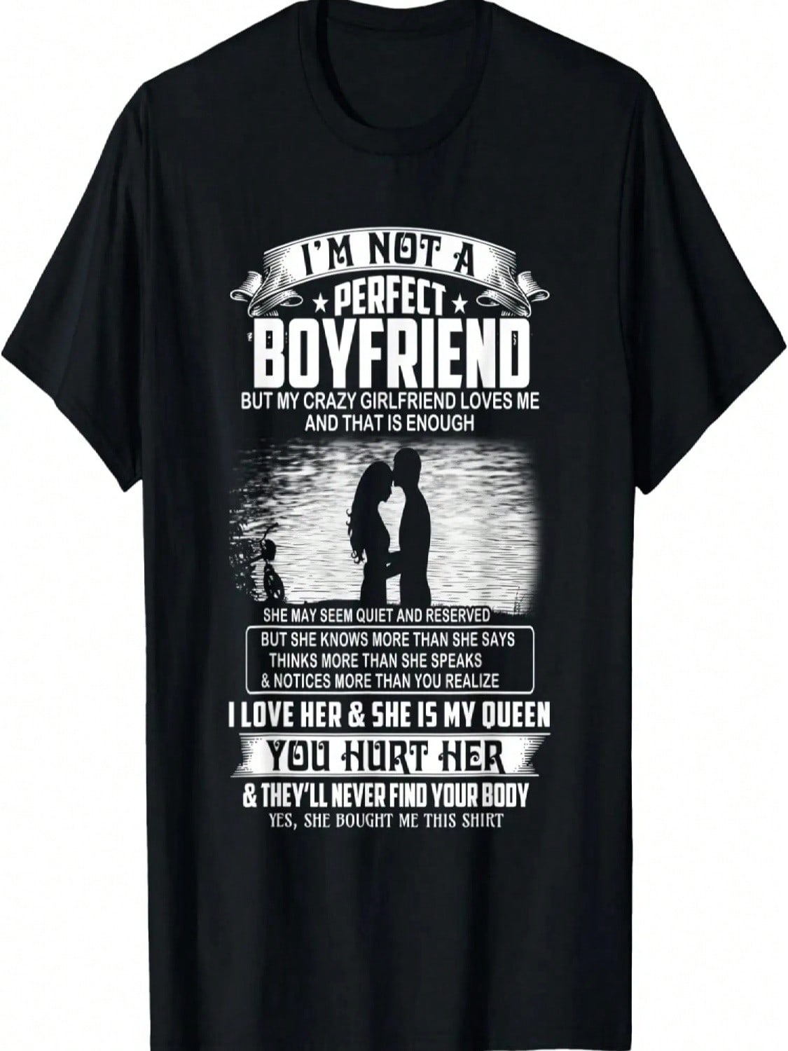I m Not Boyfriend But My Crazy Girlfriend Loves Me T-Shirt S разноцветный