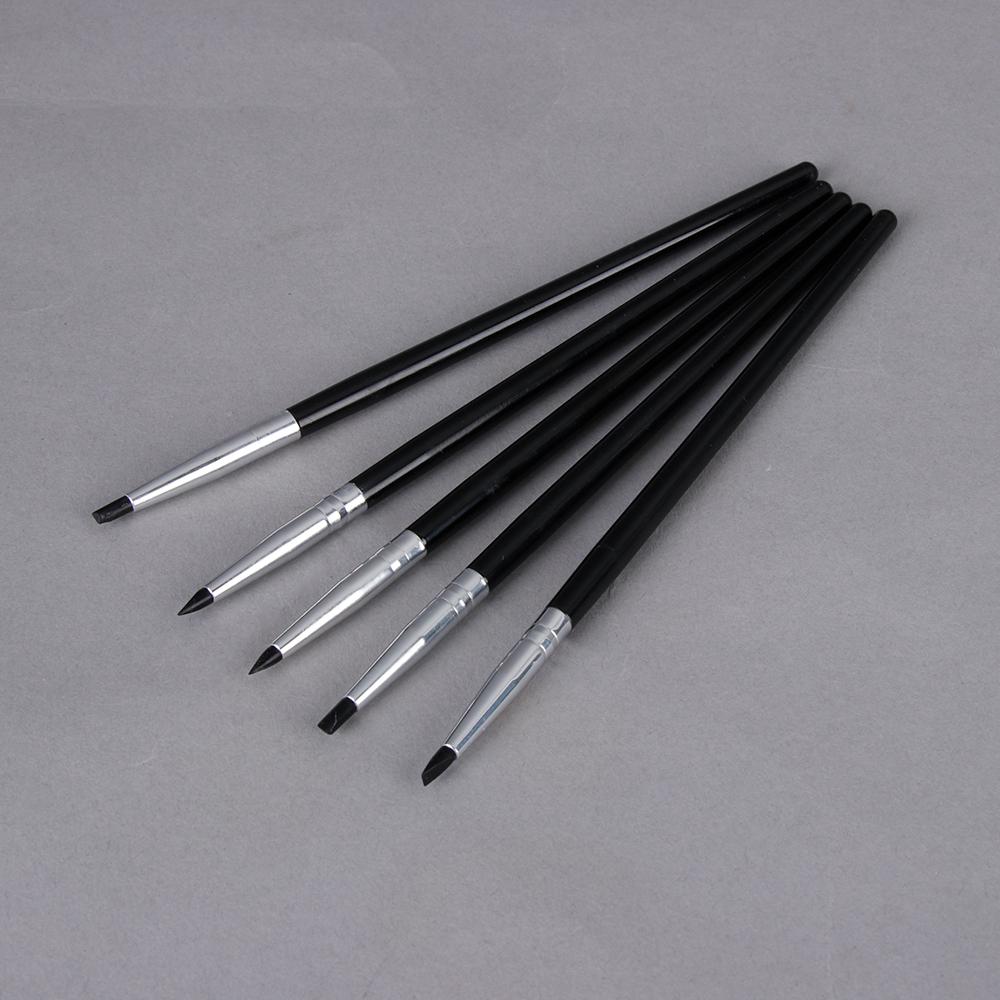 5Pcs Pottery Clay Tool Repair Silicone Pen Polymer Pottery Sculpture Carving Craft Brush Nail Art Ceramics Color Shapers