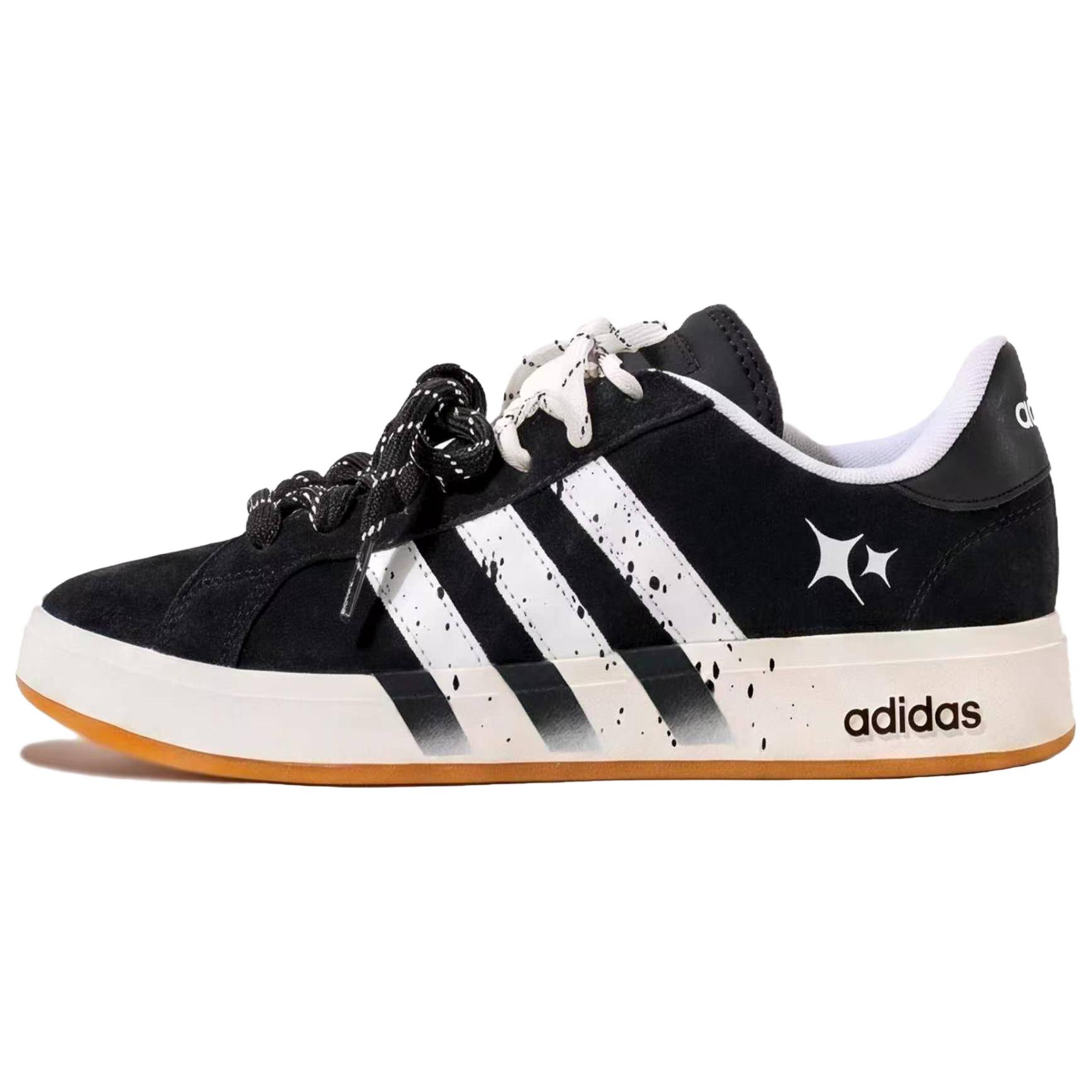 

Adidas Grand Court Base 00s Minimalist Style, Starlight Sparkling Coverage Abrasion Resistant Low top Skateboard Shoes KH6989(Team2290-) 36⅔