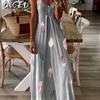 Fashion Summer Spring Sleeveless V-Neck Casual Dresses