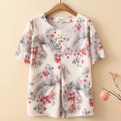 Plus Size 3XL-8XL Oversize Elegant Blouses for Women Casual Loose Short Sleeve Female Top Summer Vintage Clothes