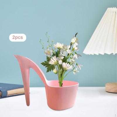 2pcs Flower Pot High Heel Shaped Special Design Vase Table Ornaments Patio Garden