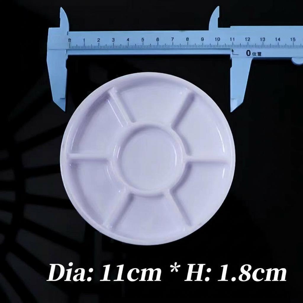 

7well Paint Palette Without/With Lid Thickened Plastic Imitation Porcelain Paint Tray For Art Painting Nail Art Plaster Coloring