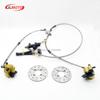 1Set 2 in 1 Foot Lever Hydraulic Disc Brake 108mm/110mm Disc Fit For ATV 50cc 110cc 49cc Bike Go Kart Buggy UTV Scooter Parts