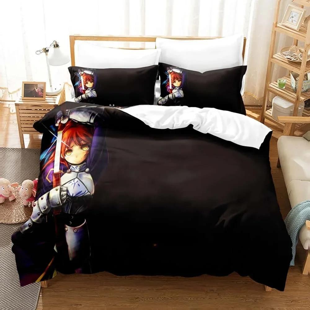 Set da letto cartoni animati stampati in 3D Melty Blood Neco Arc Singolo Piazza e mezza Matrimoniale King Size Set da letto Camera da letto per adulti e bambini Set copripiumino