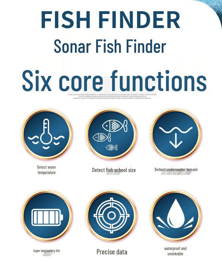 Kabelloser HD-Unterwasser-Sonar-Fischfinder - Mit Mobiltelefon kompatibler Ultraschall-Fischdetektor