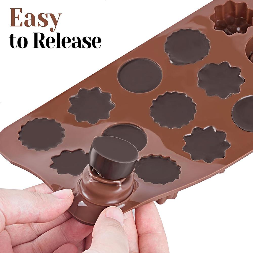 Silicone Molds for Chocolate Non-Stick Chocolate Candy Butter Molds Silicone Chocolate Mold for Delicious Chocolates Baking Tool