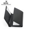 Cross-border e-commerce new RFID three-fold multi-card men's wallet, cowhide Napa plain weave wallet will be sent on behalf of you.