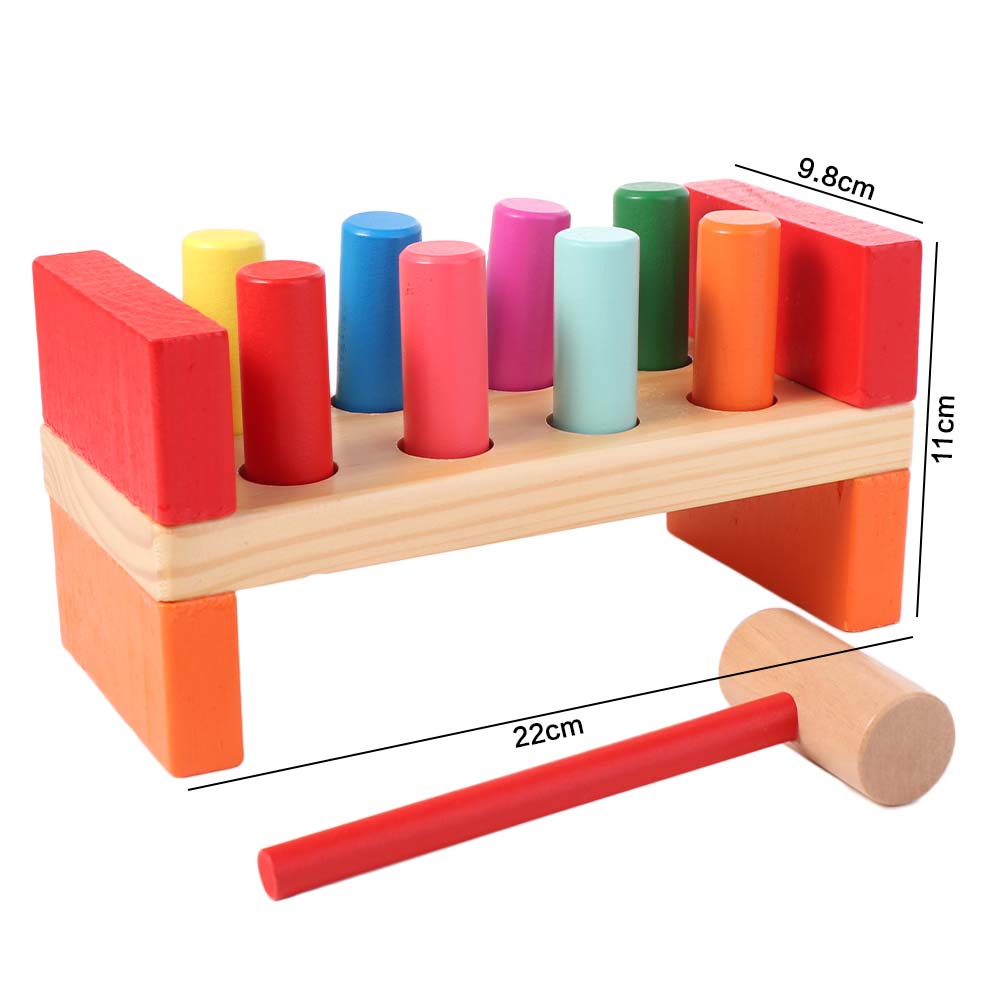 Fine Motor Training Wooden Hammer Toy Sensory Game Early Education Toy  Toddlers Baby