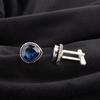 London Blue Topaz Gemstone 925 Sterling Silver Jewelry Handmade Cufflinks 0.62" CL-8-10