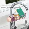 1 Pc Lightweight Faucet Shelf - Kitchen Creative Sink Drain Rack - Non-perforated Dishwashing Rag Sponge Brush Sink Storage Shel