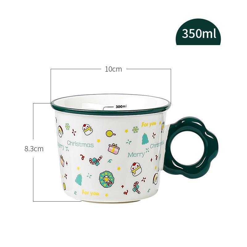 Vánoční dárky Vysoce hodnotný keramický hrnek Vánoční hrnek Kreativní hrnek Roztomilý set na vodu