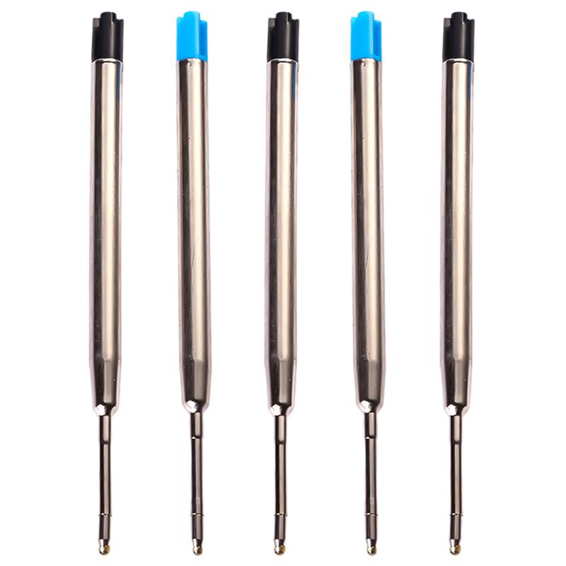 10Pcs 0.5Mm G2 Metal Roller Ballpoint Pen Refill Medium Nib Blue Black Color Ink Ball Pens Refill For School Office Writing Stationery