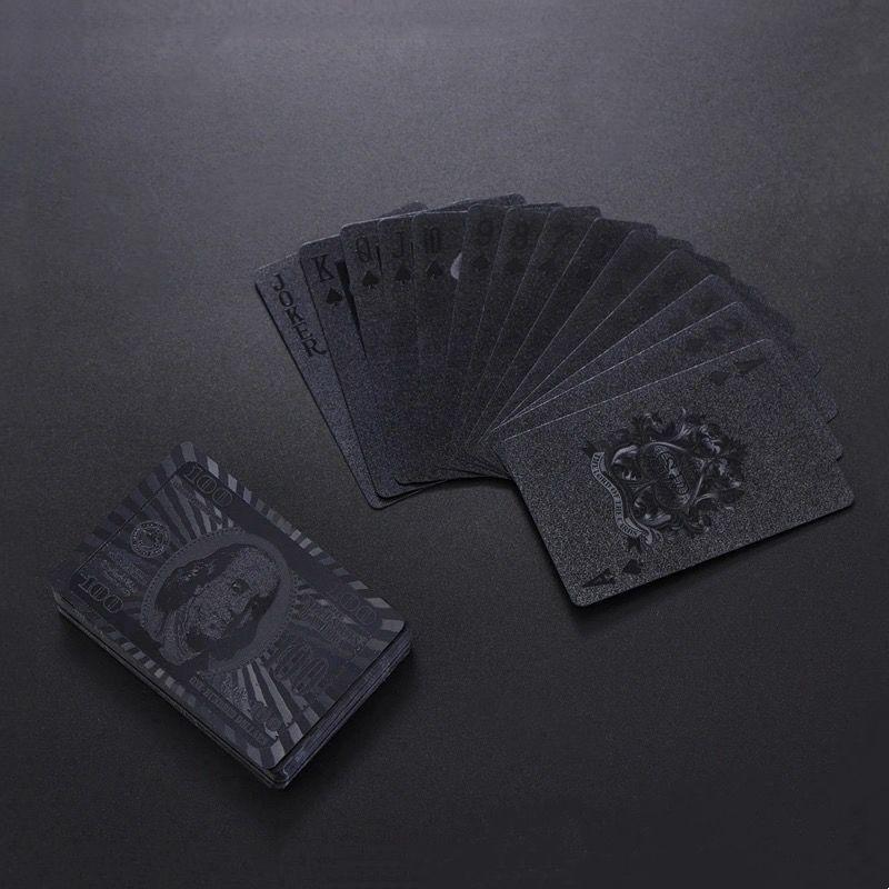 Children Color Black Gold Playing Card Game Card Group Waterproof Educational Toys Poker Suit Magic Dmagic Package Board Game Gift Collection