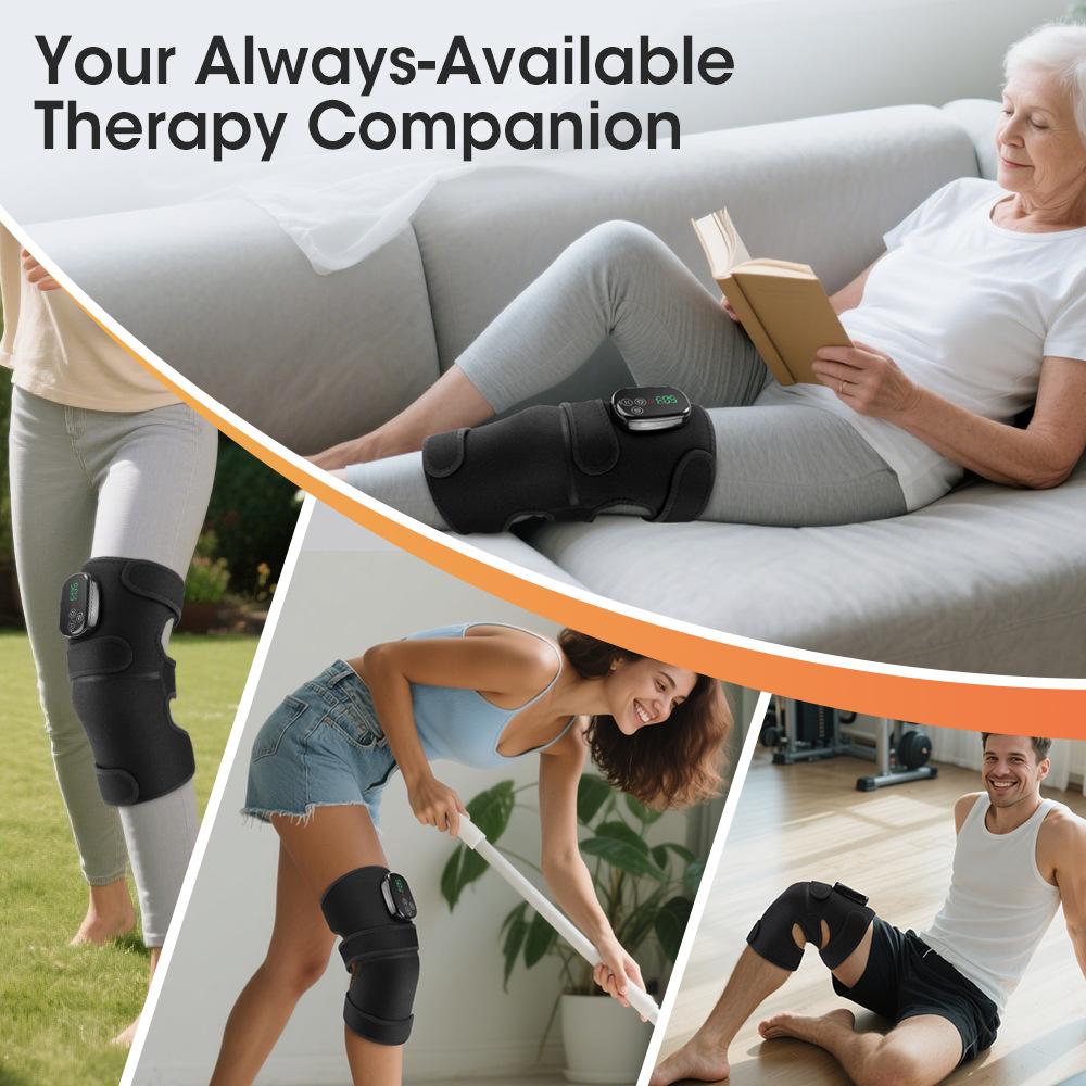 660nm 850nm Rotlichttherapie Kniebandage Heizmassage-Stütze mit 5000mAh Akku