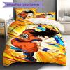 Biancheria da letto con motivo Son Goku, Set piumone Copripiumone Federa Regalo di compleanno per la casa (1 * copripiumino + 2 * federa, senza nucleo)