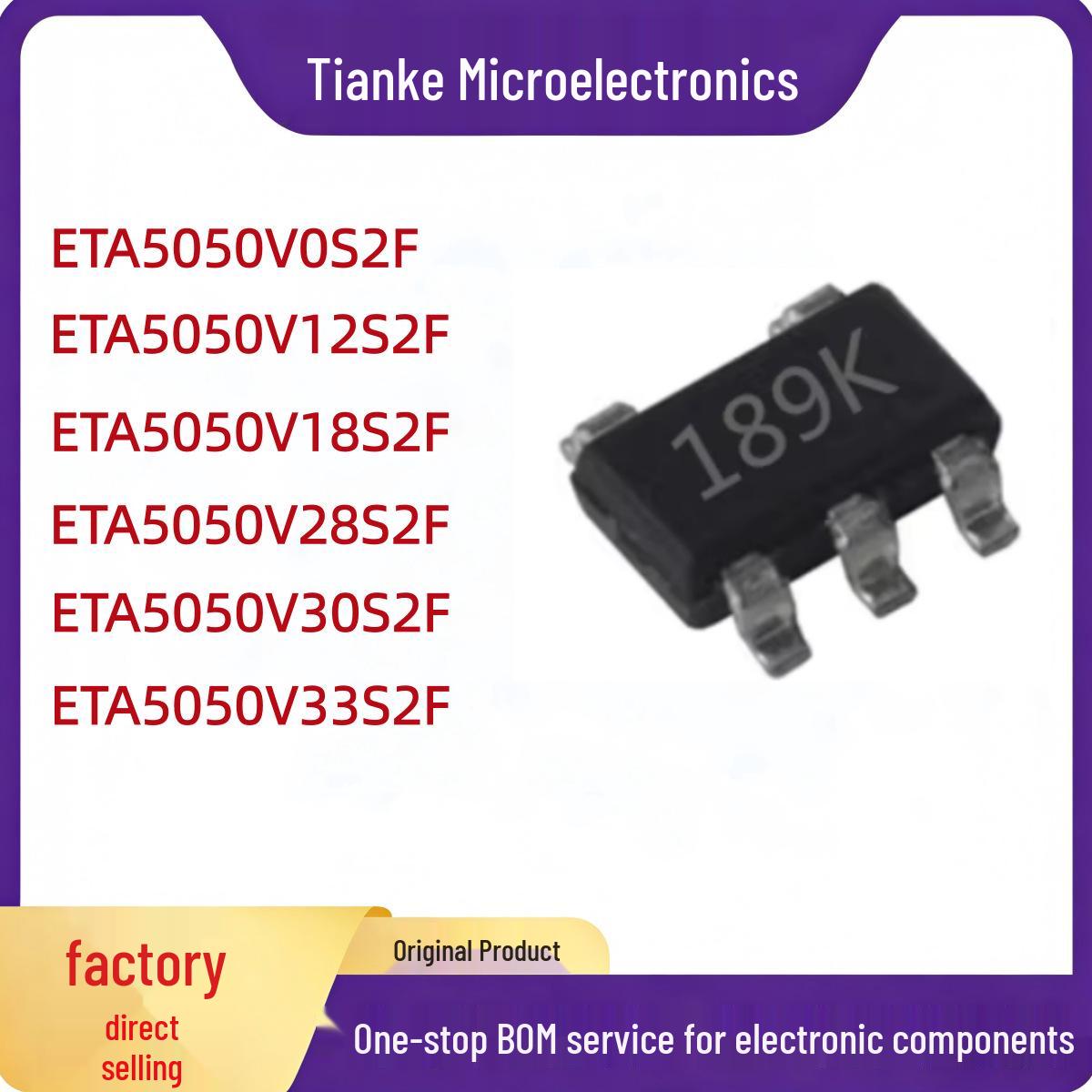 

ETA5050V0S2F Linear Voltage Regulator IC with SOT23-5, delivers 12/18/28/30/33V. V18S2F