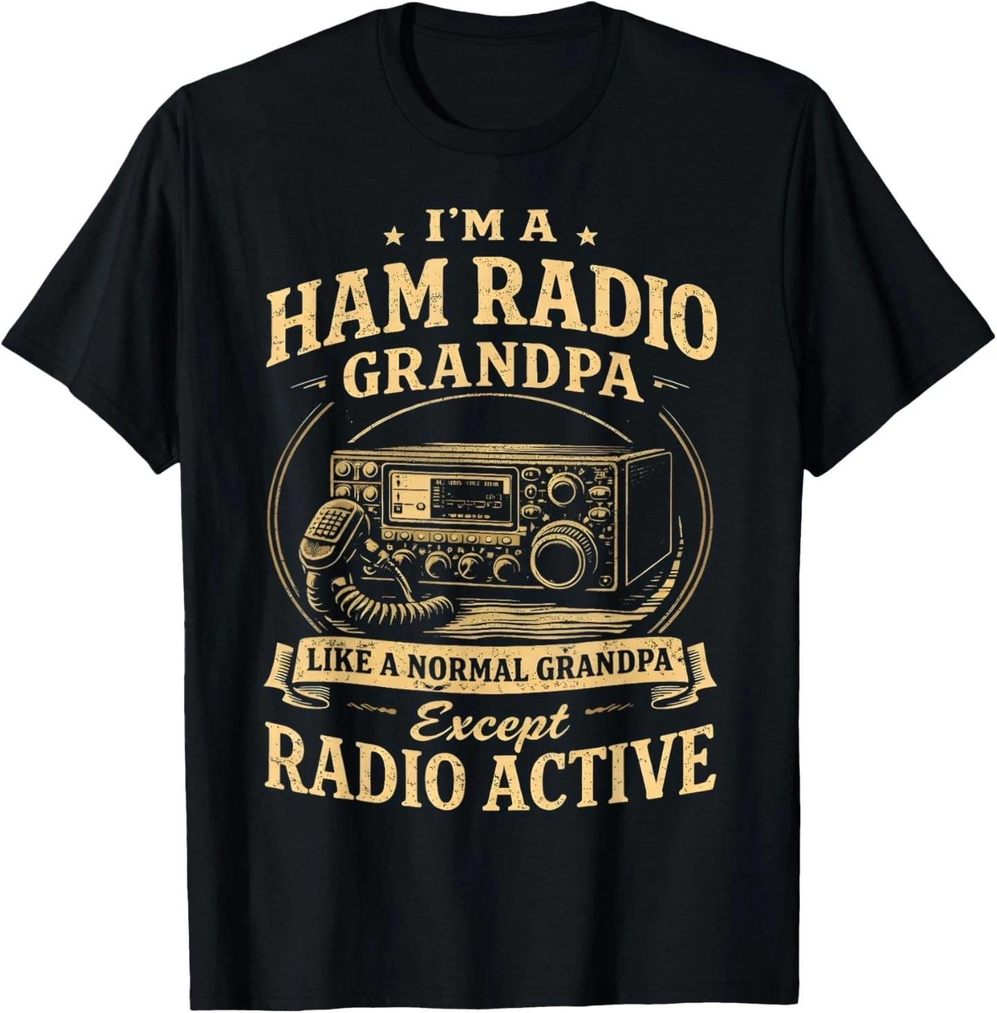 I m A Ham Radio Grandpa Hobbyist Operator Vintage Radio Love T-Shirt L