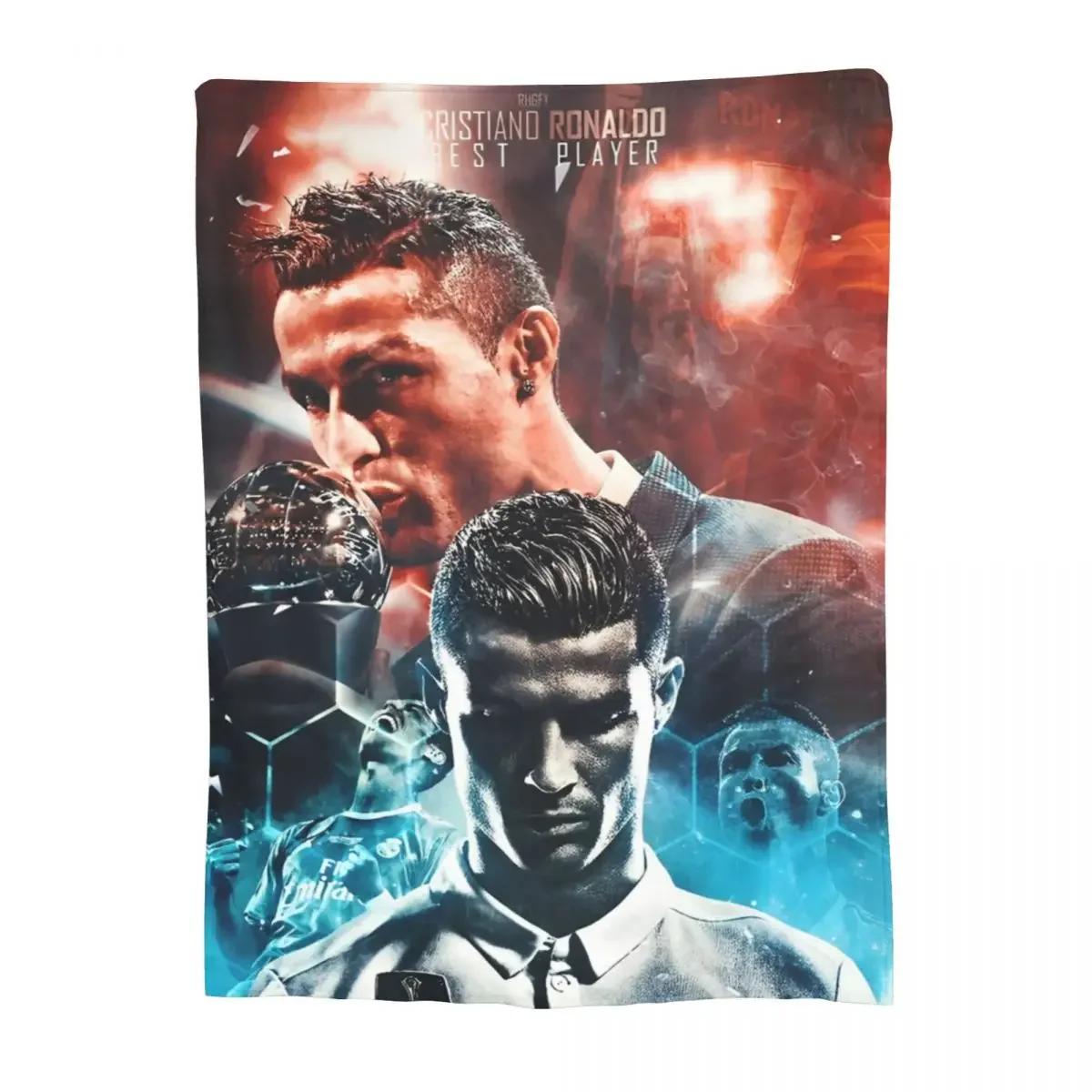 

Cozy Cr7 Football Soccer Cristianos Blanket Merch Home Decorative Cr7 Throw Blankets Lightweight Thin Flannel for Couch 80x60in