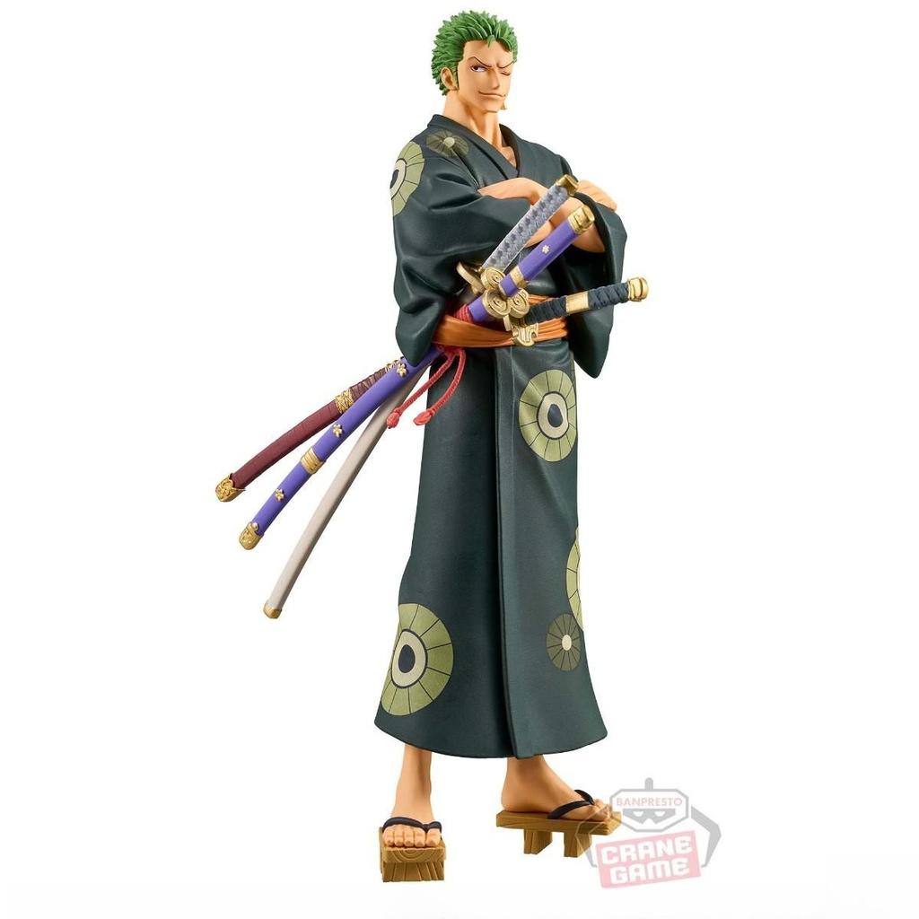 Anime One Piece Figura DXF Paese di Wano 17cm Vinsmoke Sanji Roronoa Zoro Modello Giocattolo Decorazione Collezione Regalo di Compleanno per Bambini