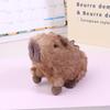 Kawaii Simulation Plush Capybara Keychain Cute Stuffed Animal Doll Pendant Car Key Holder Backpack Hanging Decoration Gifts