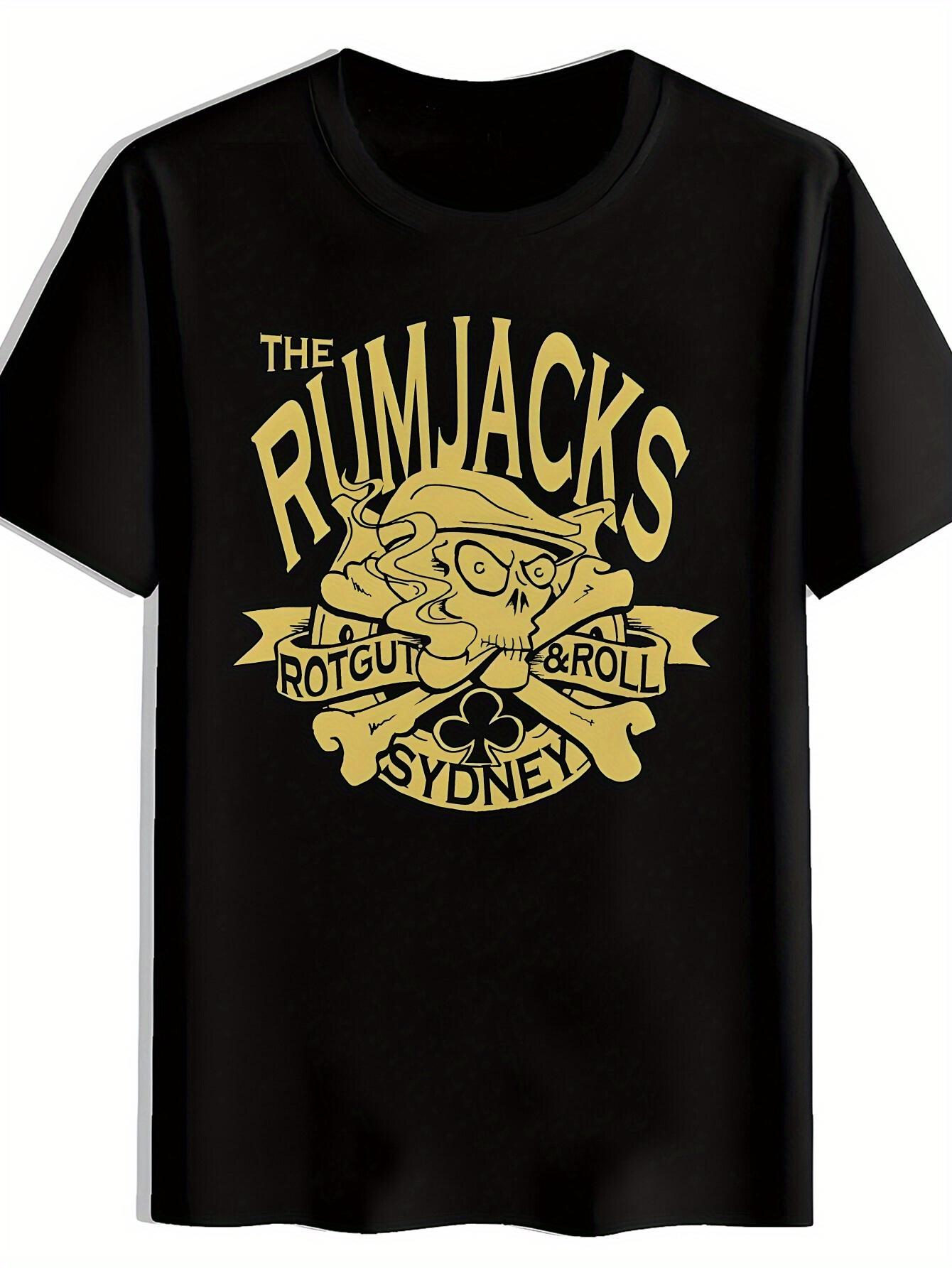 

Vintage Rock Band Graphic T-shirt - The Rumjacks Skull & Crossbones Design XXXL