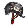 Retro Men's Motorcycle Half Helmet with Goggles, Flip-up American Style